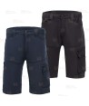 Bermudas elásticos multibolsillos con refuerzos color negro