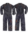 Buzo de deportivo multibolsillos bicolor negro/naranja flúor