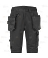 Pantalón elástico con refuerzos WX2 con materiales ecológicos color negro