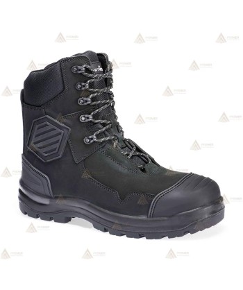 Bota de media caña no metálica con cremallera S3S HRO FO SC HI CI AN LG SR color negro