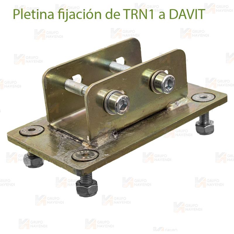 Pletina de fijación para torno de Salvamento para Ascenso y Descenso en Espacios Confinados