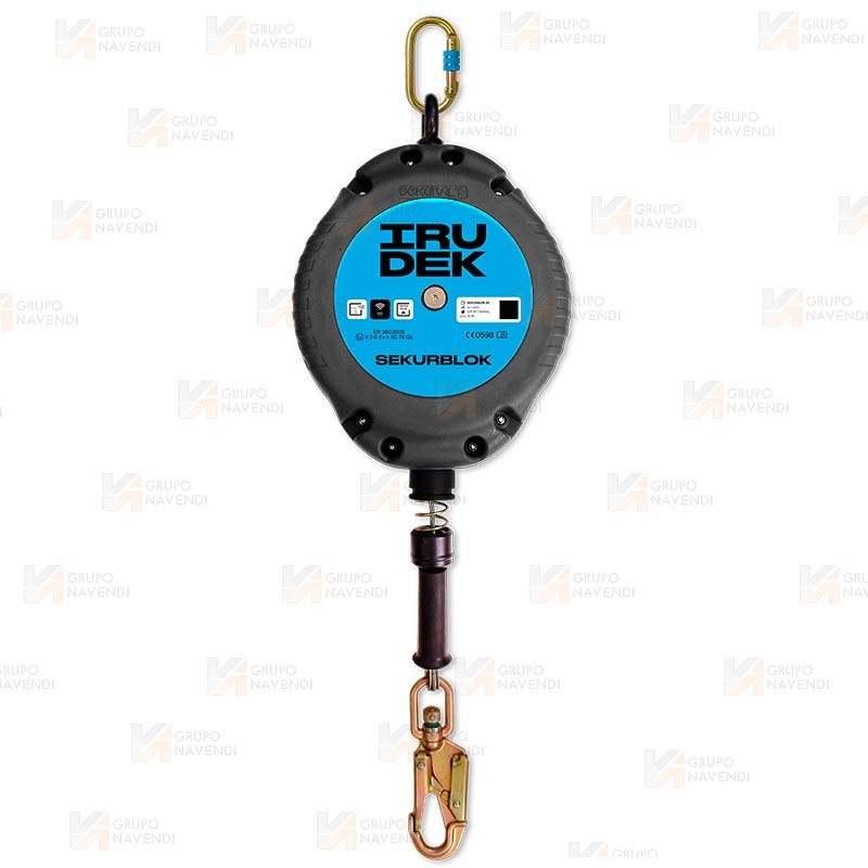 Retráctil cable de acero inox. de 20 m. para trabajos verticales