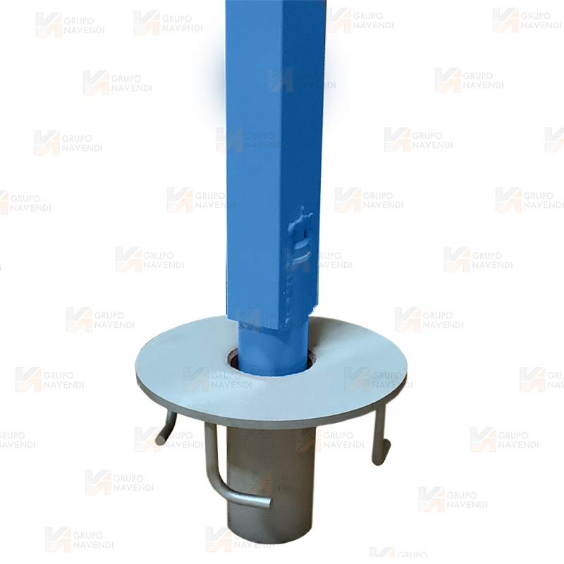 Base de fijación a suelo de cemento para el poste DAVIT