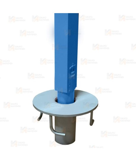 Base de fijación a suelo de cemento para el poste DAVIT