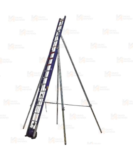 Escalera con 4 patas para uso sobre postes o estructuras no seguras