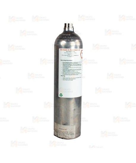 Botella de gas para calibración de detectores de gases SGT, MGT, MGT-PUMP