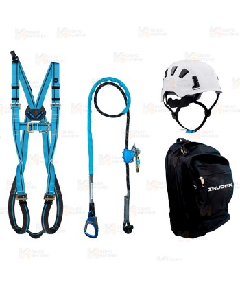 Kit Arnés mas casco y elemento de amarre para trabajos en altura