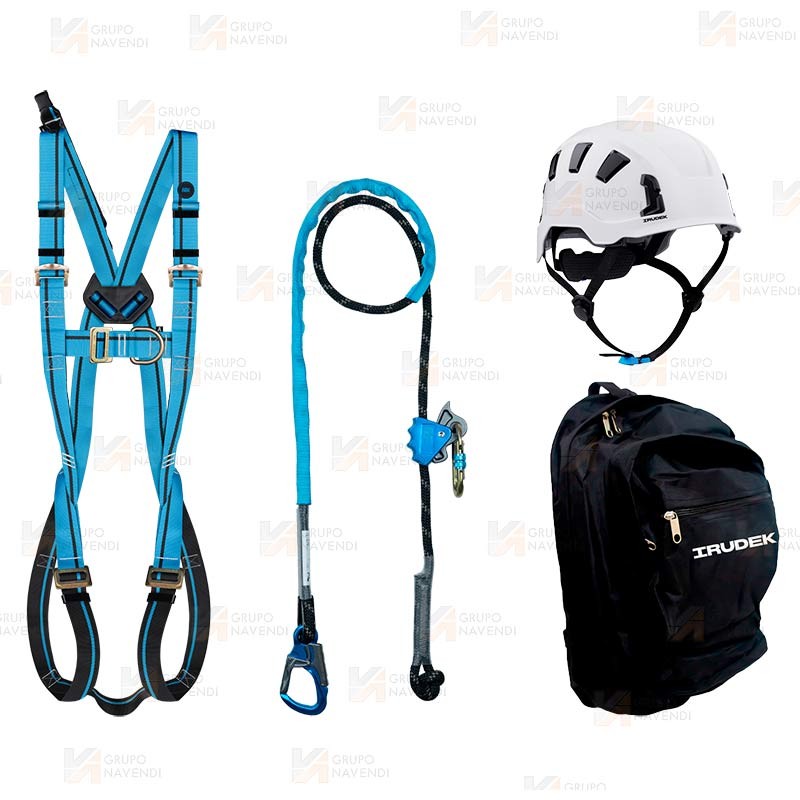 Kit Arnés mas casco y elemento de amarre para trabajos en altura