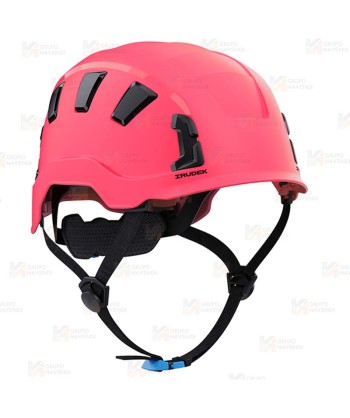 Casco para trabajos en altura color rosa