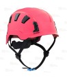 Casco para trabajos en altura color rosa