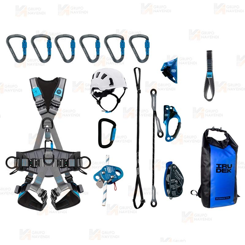 Kit Arnés mas casco y elemento de amarre para trabajos en altura