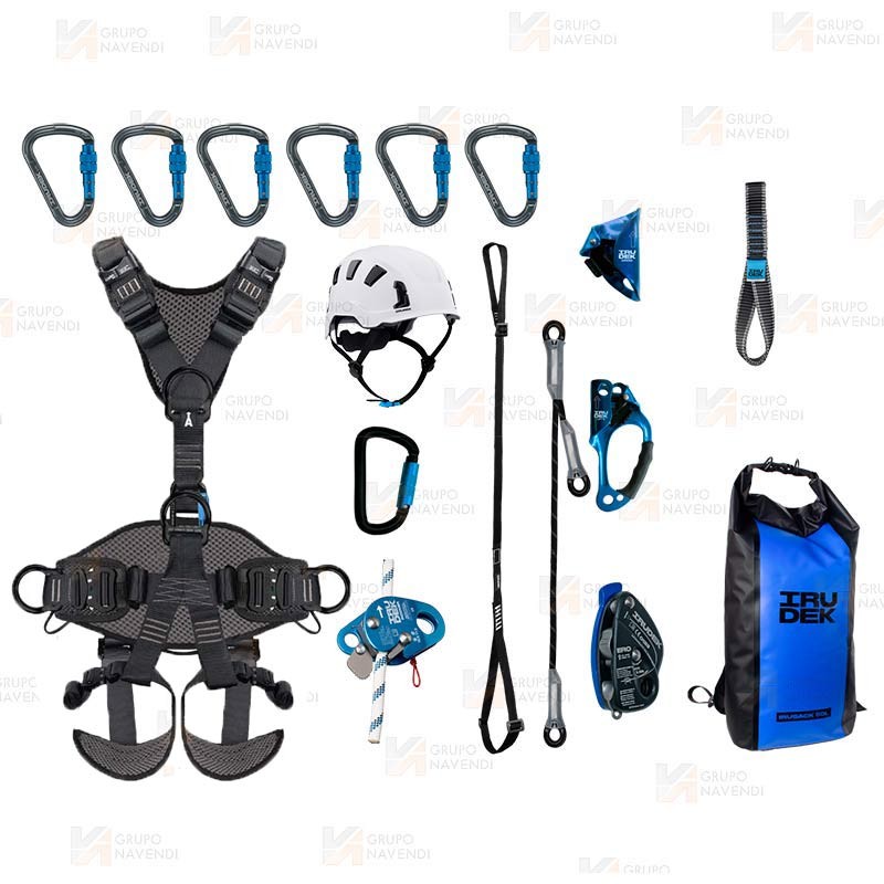 Kit Arnés mas casco y elemento de amarre para trabajos en altura