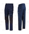 Pantalón STRETCH bicolor multibolsillos con refuerzos color azul marino