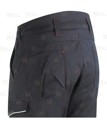 Pantalón STRETCH bicolor multibolsillos con refuerzos color gris oscuro