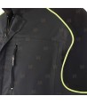 Cazadora Stretch bicolor con cuello mao con refuerzos color gris y negro