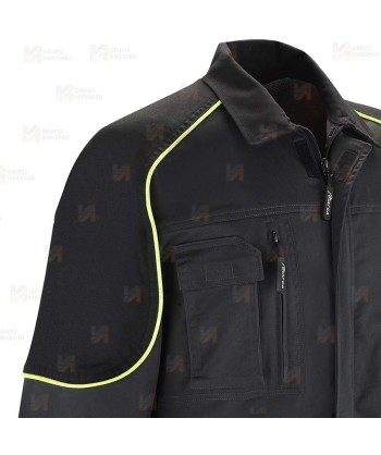 Buzo Stretch combinado gris/negro