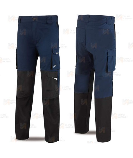 Pantalón elástico Strech, bicolor multibolsillos y con refuerzos
