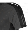 Camiseta técnica de cuello redondo y secado rápido color negro y gris