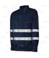 Camisa ignífuga y antiestática con cintas reflectantes 220 gr