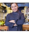 Chaqueta tejana de cocina para mujer con costados transpirables