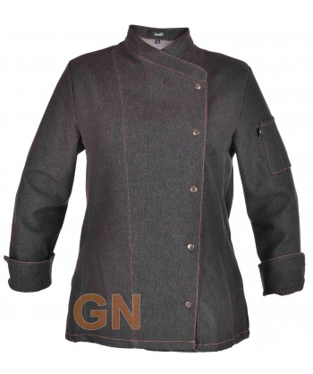 Chaqueta tejana de cocina para mujer con costados transpirables