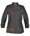 Chaqueta tejana de cocina para mujer con costados transpirables