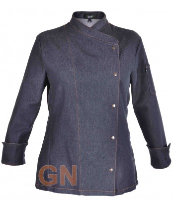 Chaqueta tejana de cocina para mujer con costados transpirables