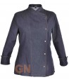 Chaqueta tejana de cocina para mujer con costados transpirables