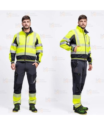 Cazadora Softshell de alta visibilidad y cintas segmentadas