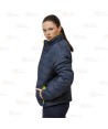 Cazadora acolchada reversible bicolor alta visibilidad con cinta segmentada