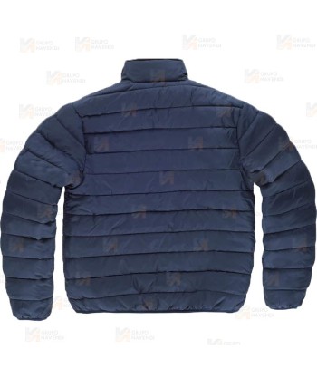 Cazadora acolchada reversible bicolor alta visibilidad con cinta segmentada