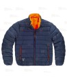 Cazadora acolchada reversible bicolor alta visibilidad con cinta segmentada