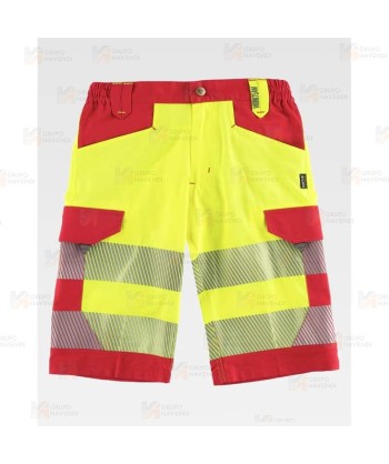 Bermudas de trabajo alta visibilidad con cintas segmentadas