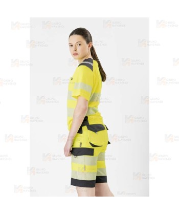 Bermudas de trabajo alta visibilidad con cintas segmentadas