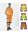 Bermudas alta visibilidad con cintas segmentadas