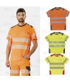 Camiseta técnica de alta visibilidad con cintas segmentadas