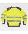 Sudadera con cintas reflectantes segmentadas amarillo flúor gris