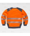Sudadera con cintas reflectantes segmentadas naranja flúor gris
