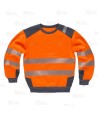 Sudadera con cintas reflectantes segmentadas naranja flúor gris