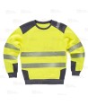 Sudadera con cintas reflectantes segmentadas amarillo flúor gris