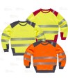 Sudadera con cintas reflectantes segmentadas amarillo flúor gris