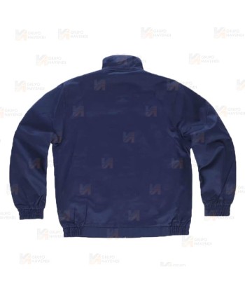 Cazadora ignífuga, de cuello alto, con protección a productos químicos color azul marino