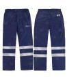 Pantalón ignífugo con protección a productos químicos y cintas reflectantes