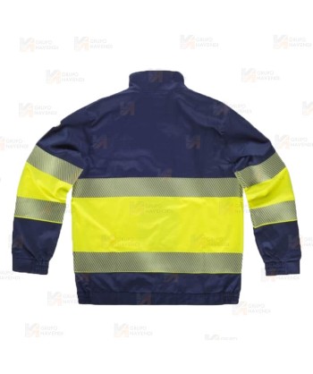 Cazadora ignífuga, antiestática con protección para soldadura, de alta visibilidad con cintas reflectantes