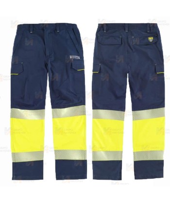 Pantalón ignífugo para soldadura y arco eléctrico con cintas segmentadas