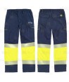 Pantalón ignífugo para soldadura y arco eléctrico con cintas segmentadas