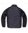 Chaqueta de cuello alto con tejido elástico combinada con tejido acolchado