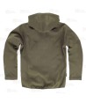 Cazadora softshell económica con doble capa color verde kaki