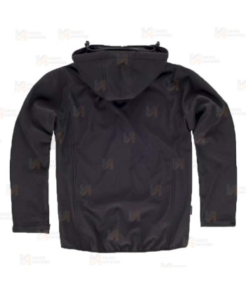 Cazadora softshell económica con doble capa color negro