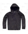 Cazadora softshell económica con doble capa color negro